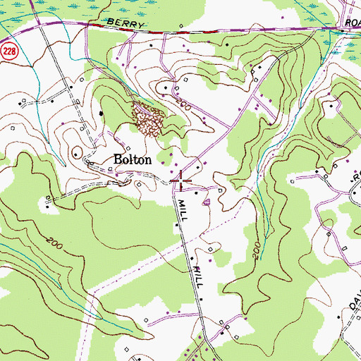 Topographic Map of Bolton, MD