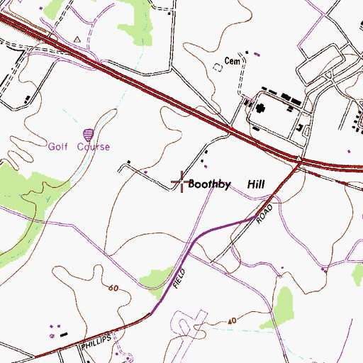 Topographic Map of Boothby Hill, MD