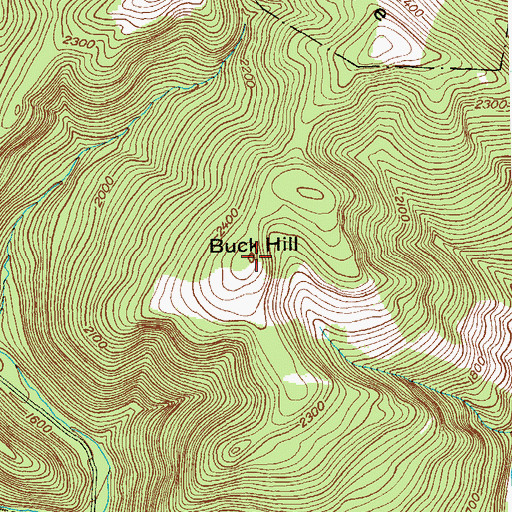 Topographic Map of Buck Hill, MD