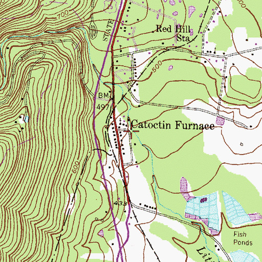 Topographic Map of Catoctin Furnace, MD