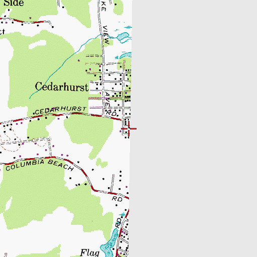 Topographic Map of Cedarhurst, MD