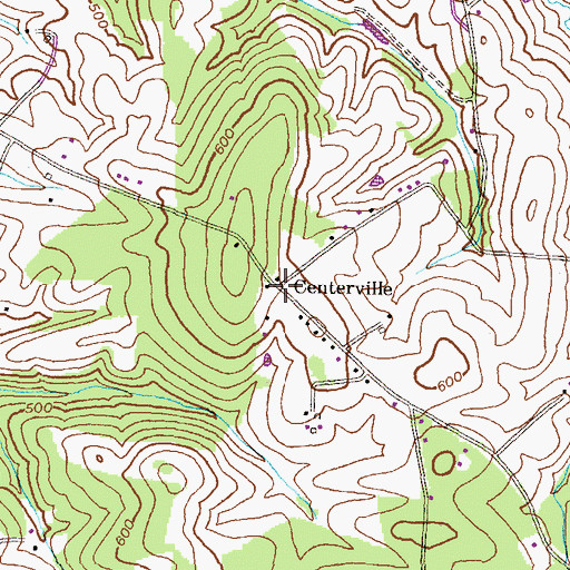 Topographic Map of Centerville, MD