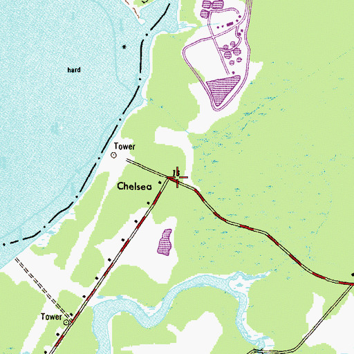 Topographic Map of Chelsea, MD