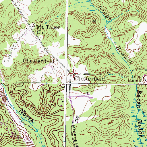 Topographic Map of Chesterfield, MD