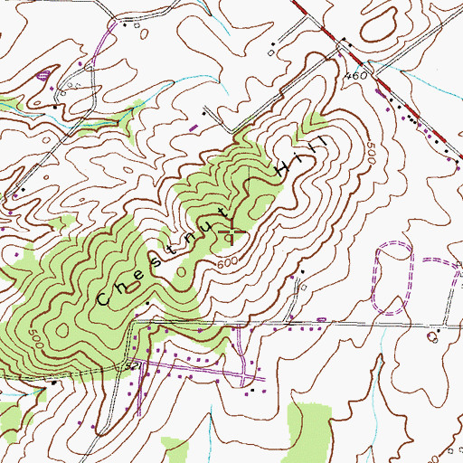 Topographic Map of Chestnut Hill, MD