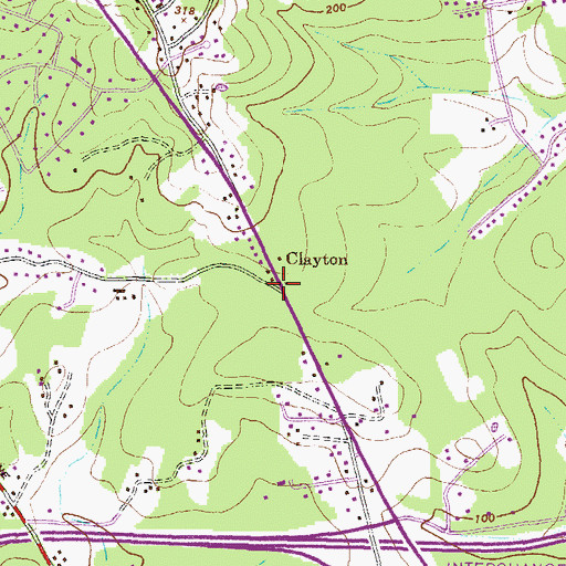Topographic Map of Clayton, MD