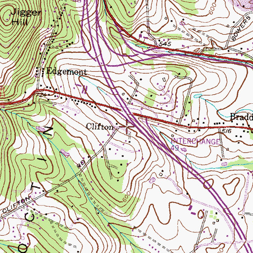 Topographic Map of Clifton, MD