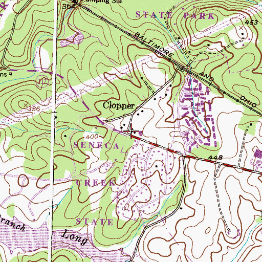Topographic Map of Clopper, MD