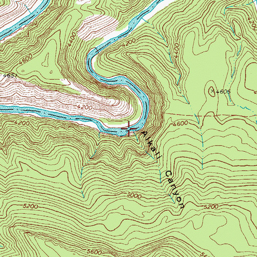 Topographic Map of Alkali Canyon, AZ