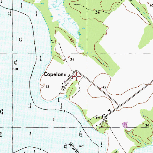 Topographic Map of Copeland, MD
