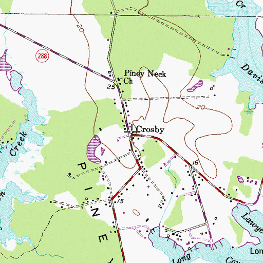 Topographic Map of Crosby, MD
