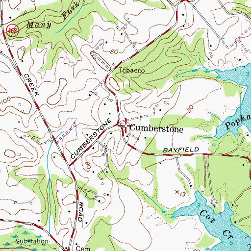 Topographic Map of Cumberstone, MD