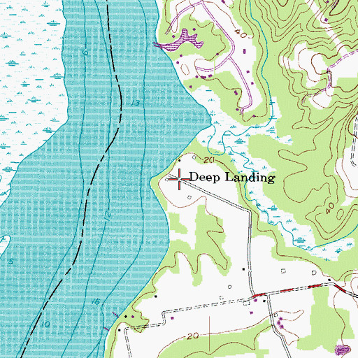 Topographic Map of Deep Landing, MD