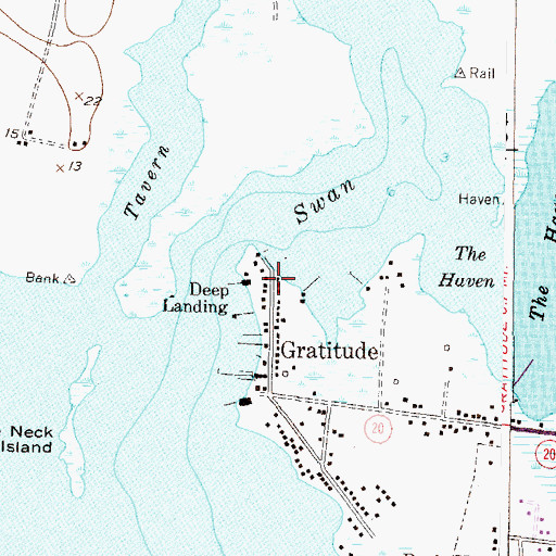 Topographic Map of Deep Landing, MD
