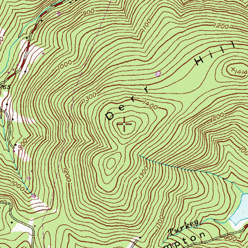 Topographic Map of Derr Hill, MD