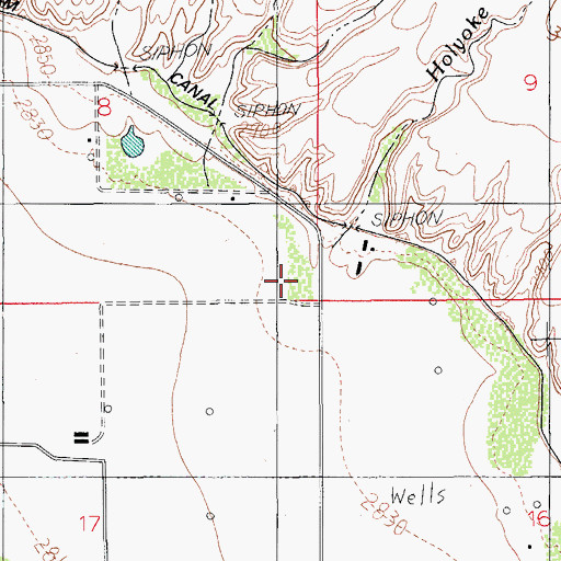 Topographic Map of Holyoke Wash, AZ