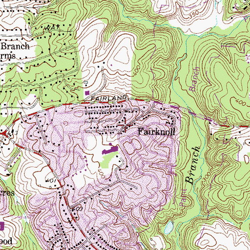 Topographic Map of Fairknoll, MD