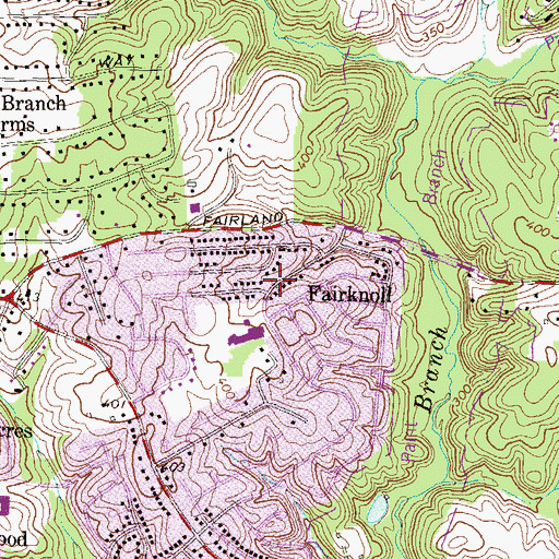 Topographic Map of Fairknoll, MD