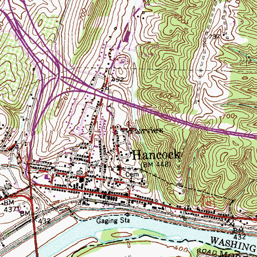 Topographic Map of Fairview, MD