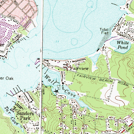 Topographic Map of Fairview, MD