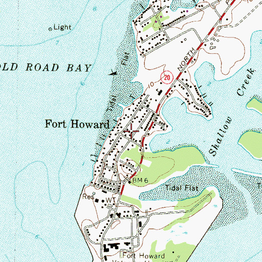 Topographic Map of Fort Howard, MD