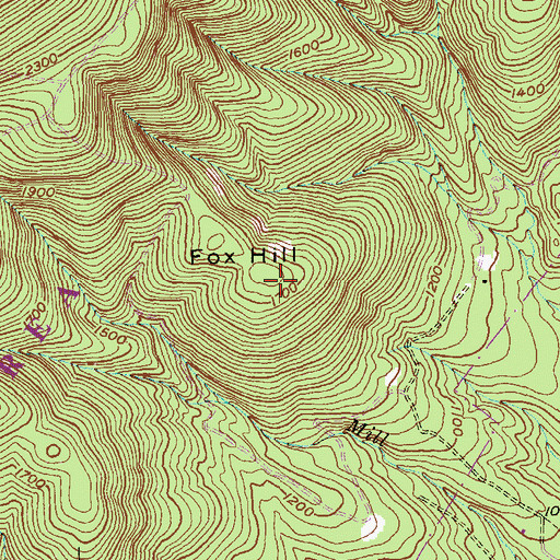 Topographic Map of Fox Hill, MD