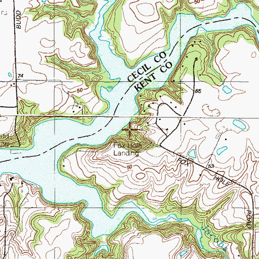 Topographic Map of Fox Hole Landing, MD
