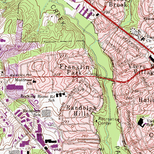 Topographic Map of Franklin Park, MD
