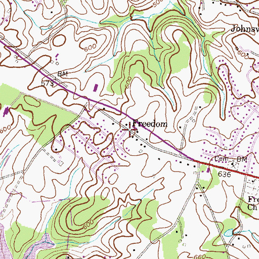 Topographic Map of Freedom, MD
