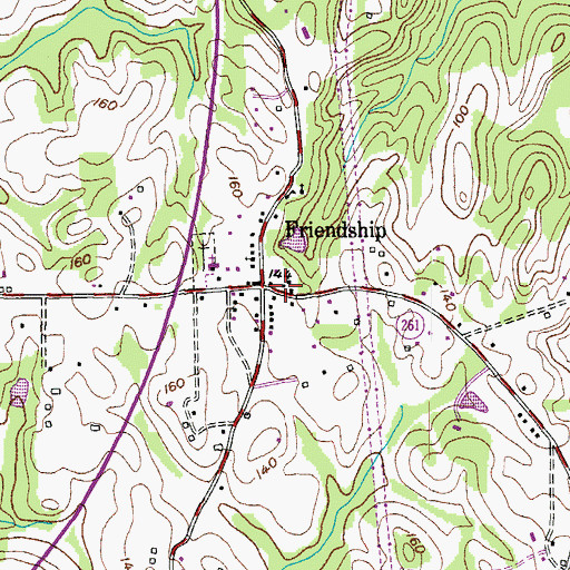 Topographic Map of Friendship, MD
