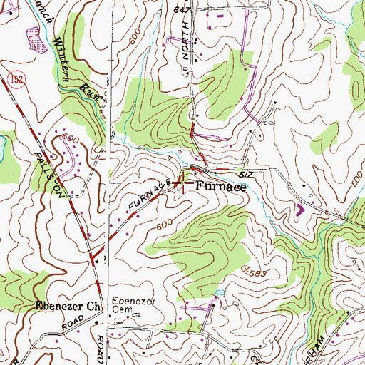 Topographic Map of Furnace, MD