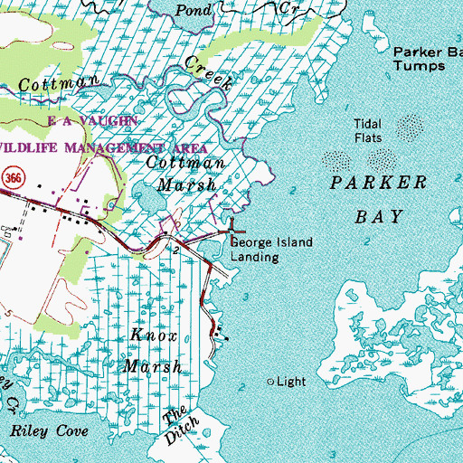 Topographic Map of George Island Landing, MD