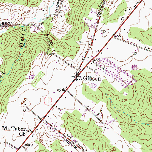 Topographic Map of Gibson, MD