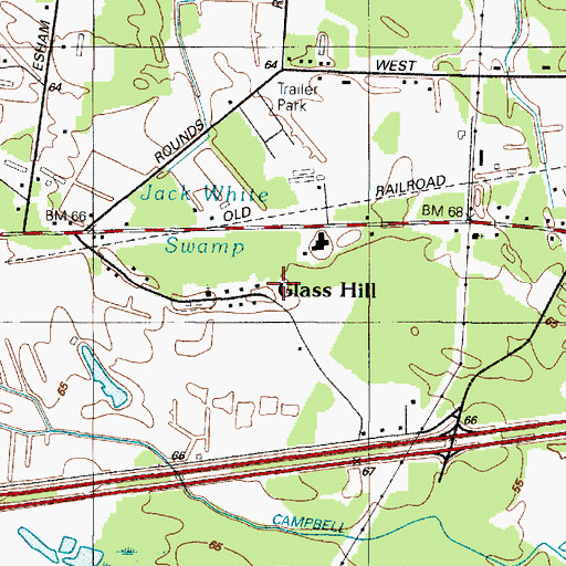 Topographic Map of Glass Hill, MD