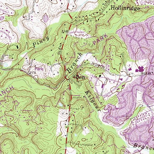 Topographic Map of Glen, MD