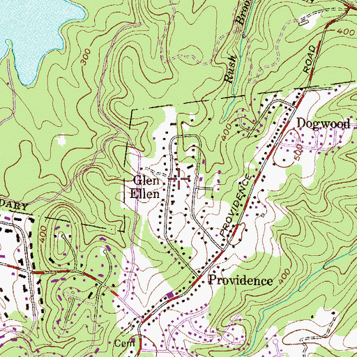 Topographic Map of Glen Ellen, MD