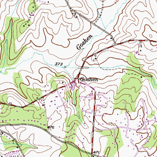 Topographic Map of Goshen, MD