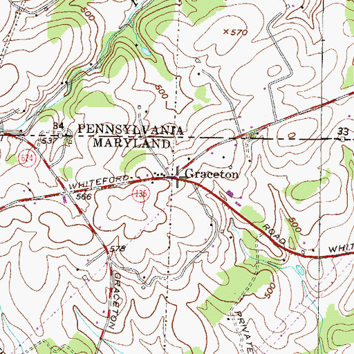 Topographic Map of Graceton, MD