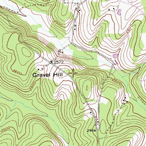 Topographic Map of Gravel Hill, MD