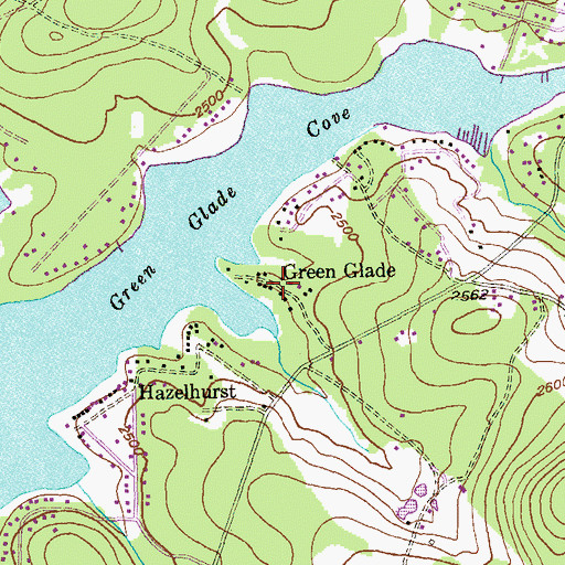 Topographic Map of Green Glade, MD