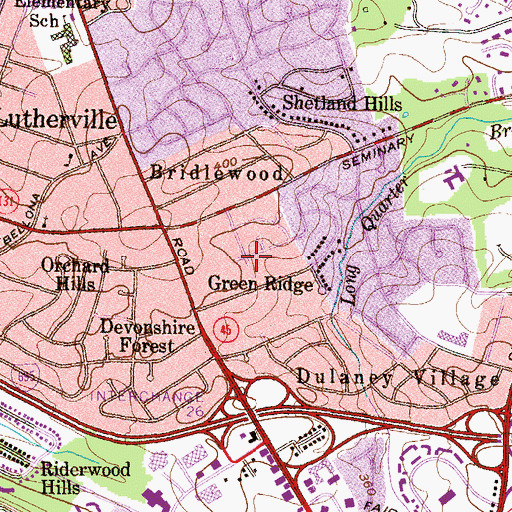 Topographic Map of Green Ridge, MD