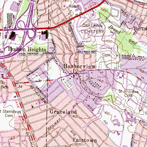 Topographic Map of Harborview, MD
