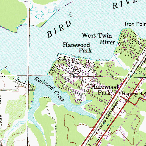 Topographic Map of Harewood Park, MD