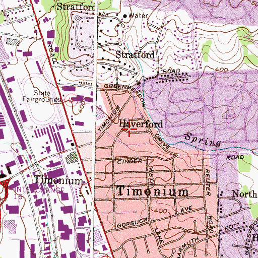 Topographic Map of Haverford, MD