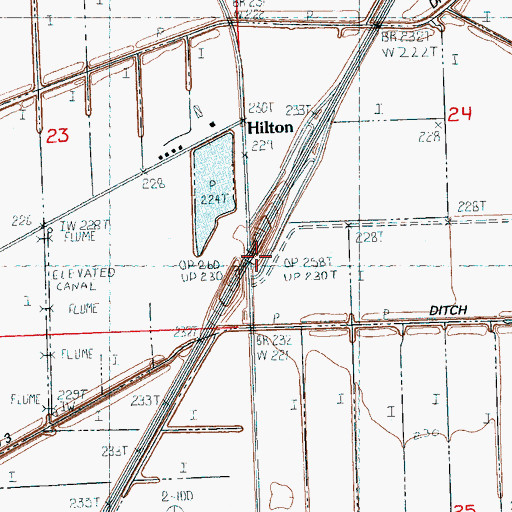Topographic Map of Interchange 44, AR