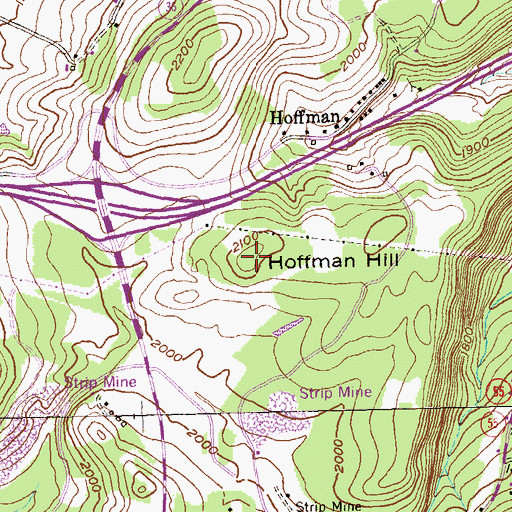 Topographic Map of Hoffman Hill, MD