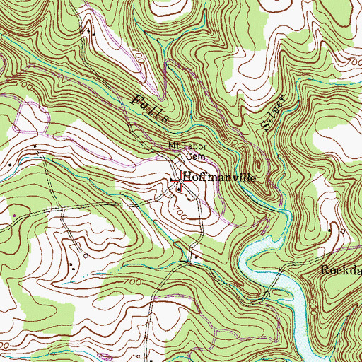 Topographic Map of Hoffmanville, MD