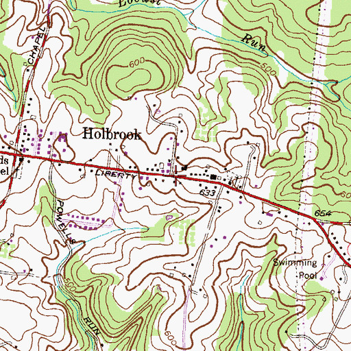 Topographic Map of Holbrook, MD