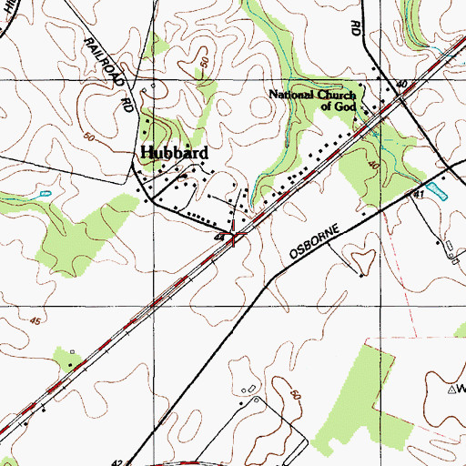 Topographic Map of Hubbard, MD