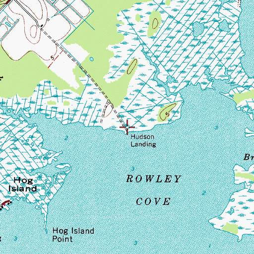 Topographic Map of Hudson Landing, MD